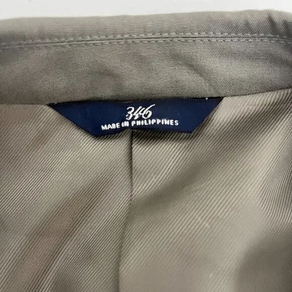 Brooks Brothers 346 Mens 44R Sport Coat Jacket Gray 3-Button Stretch Long Sleeve - Picture 7 of 13